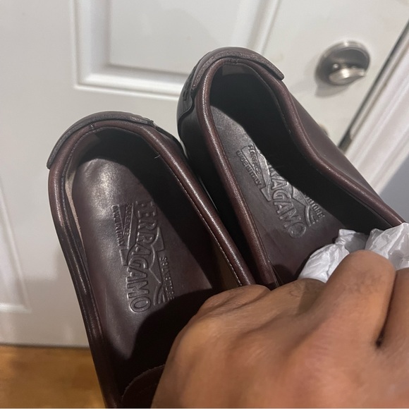 Salvatore Ferragamo Dark Brown Loafers Sz 12 D - Picture 10 of 16